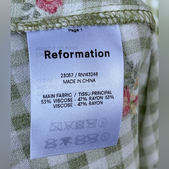 Reformation Crimini Dress in Patio green floral print size 6 - Picture 8 of 13